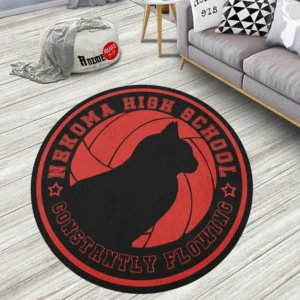 Haikyuu Teams Nekoma Round Rug Anime Room Mats