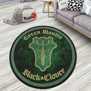 Black Clover Squads Green Mantis Round Rug Anime Room Mats