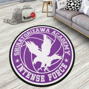 Haikyuu Teams Shiratorizawa Round Rug Anime Room Mats