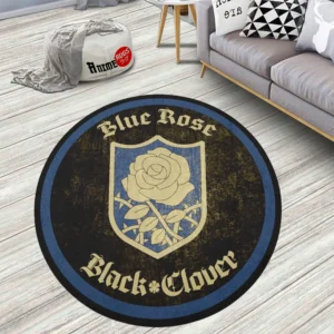 Black Clover Squads Blue Rose Round Rug Anime Room Mats