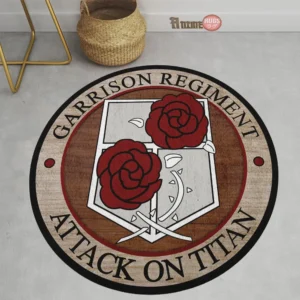 Attack On Titan Armed Forces Garrison Regiment Round Rug Anime Room Mats