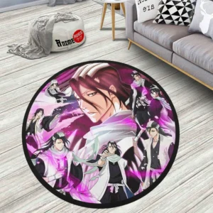 Bleach Byakuya Kuchiki Round Rug Anime Room Mats