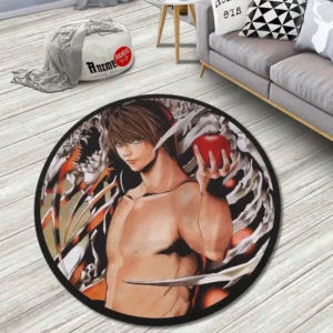 Light Yagami Round Rug Death Note Anime Room Mats