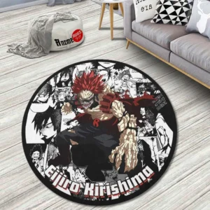 Eijiro Kirishima Manga Mix Round Rug Custom Anime Room Mats