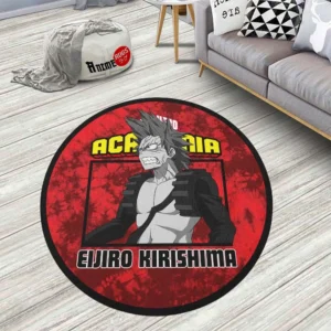 Eijiro Kirishima Round Rug Custom Tie Dye Style Anime Room Mats