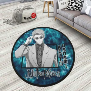 Kento Nanami Round Rug Custom Tie Dye Style Anime Room Mats