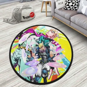 Caesar Anthonio Zeppeli Round Rug Custom Jojo's Bizarre Adventure Anime Rug Floor Mats