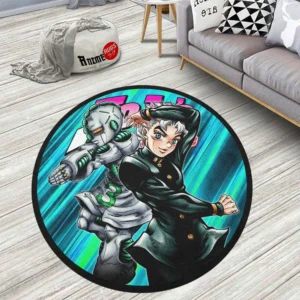 Koichi Hirose Round Rug Custom Jojo's Bizarre Adventure Anime Rug Floor Mats