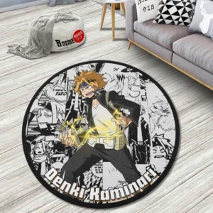 Denki Kaminari Manga Mix Round Rug Custom Anime Room Mats