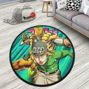 Dio Brando Round Rug Custom Jojo's Bizarre Adventure Anime Rug Floor Mats