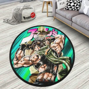 Joseph Joestar Round Rug Custom Jojo's Bizarre Adventure Anime Rug Floor Mats