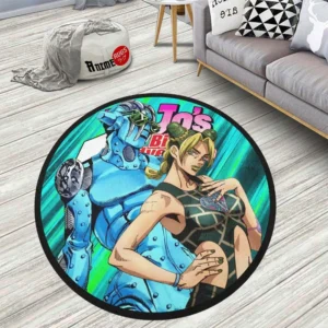 Jolyne Kujo Round Rug Custom Jojo's Bizarre Adventure Anime Rug Floor Mats