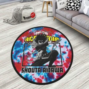 Shouta Aizawa Round Rug Custom Tie Dye Style Anime Room Mats