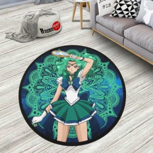 Sailor Neptune Round Rug Custom Sailor Moon Anime Room Mats