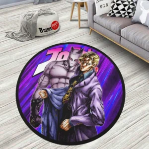 Yoshikage Kira Round Rug Custom Jojo's Bizarre Adventure Anime Rug Floor Mats
