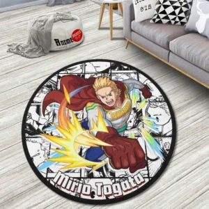 Mirio Togata Manga Mix Round Rug Custom Anime Room Mats