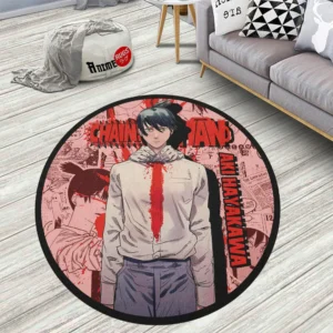 Aki Hayakawa Round Rug Chainsaw Man Anime Rug Floor Mats