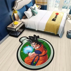 Dragon Ball Goku Shaped Rug Custom Anime Room Decor