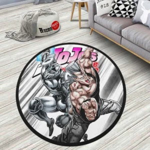 Jean-Pierre Polnareff Round Rug Custom Jojo's Bizarre Adventure Anime Rug Floor Mats