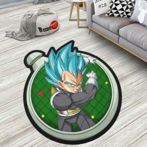 Dragon Ball Vegeta Blue Shaped Rug Custom Anime Room Decor