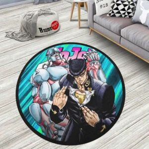 Josuke Higashikata Round Rug Custom Jojo's Bizarre Adventure Anime Rug Floor Mats