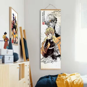 Zenitsu Agatsuma Wall Scroll Poster Anime Art Room Decoration