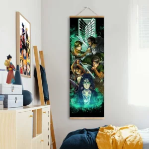 Eren Yeager Wall Scroll Poster Anime Art Room Decoration