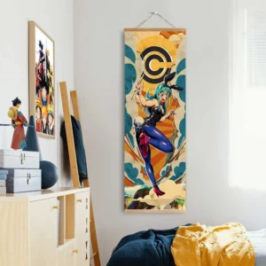 Dragon Ball Bulma Wall Scroll Poster Anime Art Room Decoration