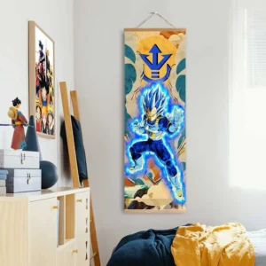 Dragon Ball Vegeta Blue Wall Scroll Poster Anime Art Room Decoration