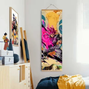 Dragon Ball Goku Black Rose Wall Scroll Poster Anime Art Room Decoration