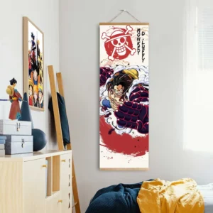 One Piece Monkey D. Luffy Gear 4 Wall Scroll Poster Anime Art Room Decoration