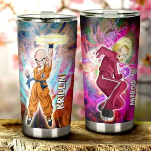 Krillin And Android 18 20oz Tumbler