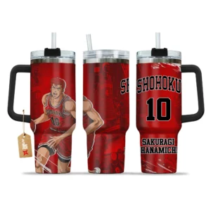 Sakuragi Hanamichi Anime 40oz Tumbler Cup With Handle Personalized Name