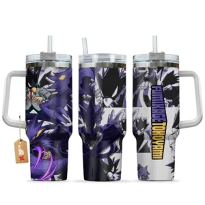 Fumikage Tokoyami (Tsukuyomi) 40oz Tumbler Cup With Handle Custom Manga Art Personalized Name