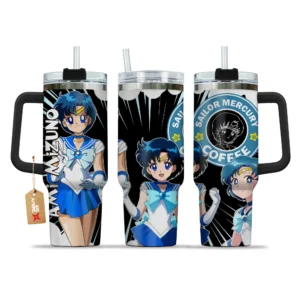 Ami Mizuno Coffee 40oz Tumbler Cup With Handle Custom Personalized Name