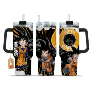 Goten Coffee 40oz Tumbler Cup With Handle Custom Personalized Name