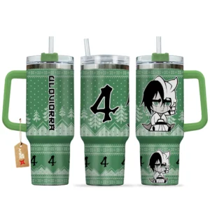Ulquiorra Cifer 40oz Travel Tumbler With Handle Custom Anime Accessories
