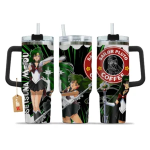 Setsuna Meiou Coffee 40oz Tumbler Cup With Handle Custom Personalized Name