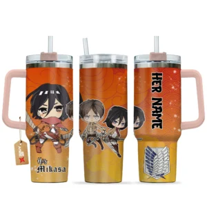Mikasa 40oz Travel Tumbler With Handle Personalized Her and His Valentines Collection