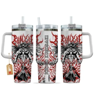 Ichigo Kurosaki 40oz Travel Tumbler With Handle Personalized Collection