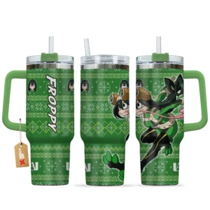Froppy 40oz Travel Tumbler With Handle Custom Anime Accessories
