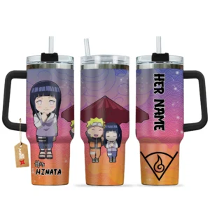 Hinata 40oz Travel Tumbler With Handle Personalized Her and His Valentines Collection