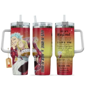 Ban & Elaine 40oz Travel Tumbler With Handle Personalized To My Love Valentines Collection