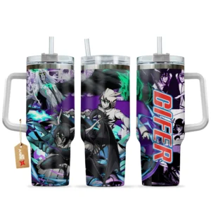 Ulquiorra Cifer 40oz Tumbler Cup With Handle Custom Manga Art Personalized Name