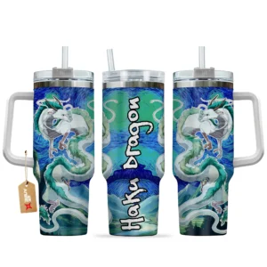 Haku Dragon 40oz Travel Tumbler With Handle Personalized Starry Night Collection