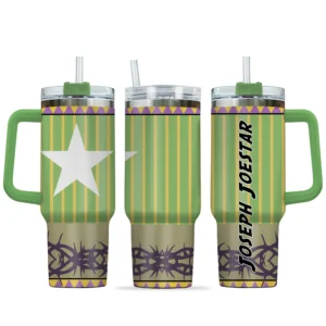 Joseph Joestar Personalized 40oz Travel Tumbler With Handle Costume Collection