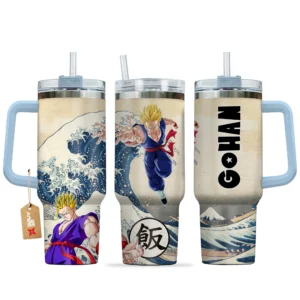 Gohan Super Saiyan Personalized 40oz Travel Tumbler With Handle Kanagawa Collection