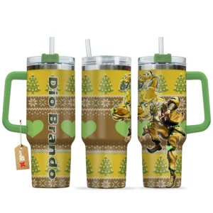 Dio Brando 40oz Travel Tumbler With Handle Custom Anime Accessories