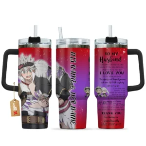 Asta & Noelle 40oz Travel Tumbler With Handle Personalized To My Love Valentines Collection