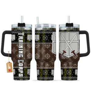 Training Corps 40oz Travel Tumbler With Handle Custom Anime Accessories
